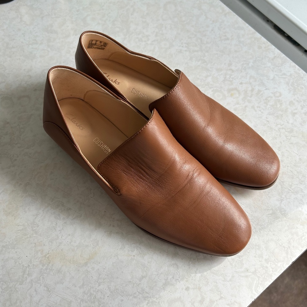 Clark’s Tan Leather Loafers